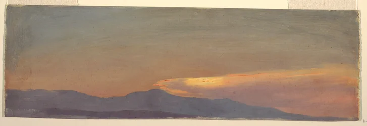 Dessin, étude de nuages au coucher du soleil, vers 1880