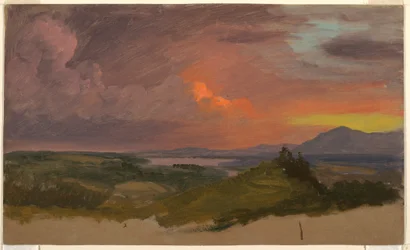 Dessin, Coucher de soleil dans la vallée de l