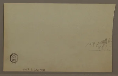 Dessin, coucher de soleil, peut-être années 1860