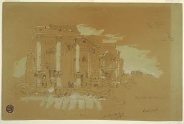Dessin, temple de Mismiyeh, Syrie, 28 avril 1868