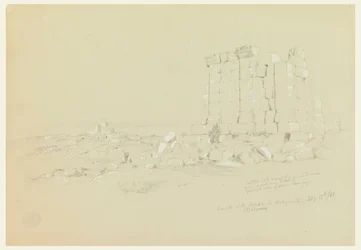 Dessin, temple avec Semua [aujourd