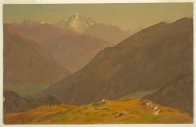Dessin, The Goell, près de Berchtesgeden, 1868
