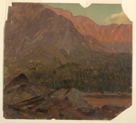 Dessin, Le grand bassin de Katahdin, Maine, 1860-70