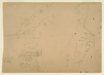 Dessin, Trois esquisses des rives montagneuses et escarpées du Danube, 1868