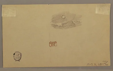Dessin, orage sur la crête, juillet 1866