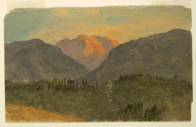Dessin, Untesberg, près de Berchtesgaden, Bavière, 1868