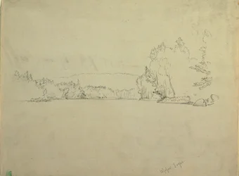 Dessin, lac Upper Togue, vers 1885