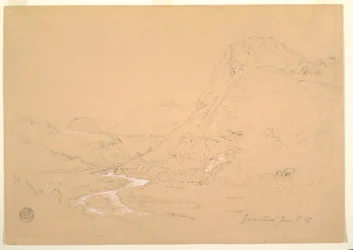 Dessin, vallée près de Guaranda, 3 juin 1857