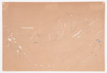 Dessin, Vue vers le Grand Bassin, Mont Katahdin, septembre 1877