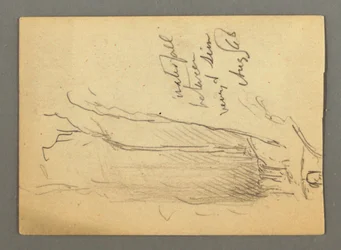 Dessin, cascade entre Veney et Sion, vallée du Rhône, Suisse, août 1868
