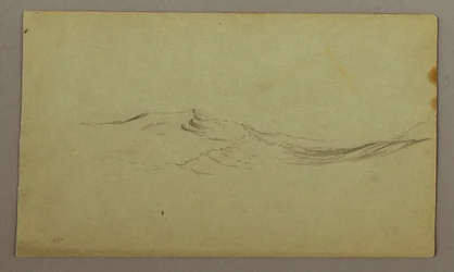 Dessin, vagues, peut-être 1860