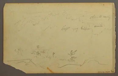 Dessin, Paysage boisé, 1844