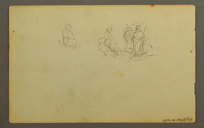 Dessin, paysage boisé, peut-être 1845