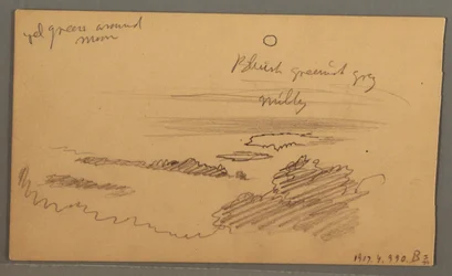 Dessin, vallée boisée, octobre 1873