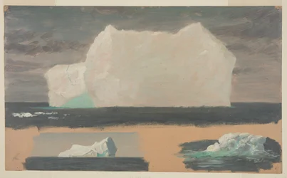 Icebergs flottants près de Twillingate, Terre-Neuve