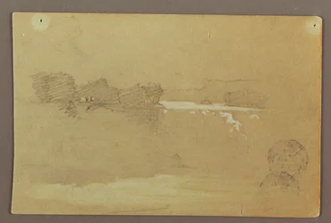 Pointe Hennequin et les chutes américaines, rivière Niagara