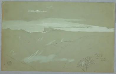 Côte et ciel jamaïcains vus près du capitaine Kent, Bellevue, Jamaïque