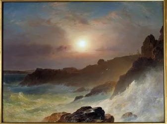 Lever de soleil sur la côte du Maine aux États-Unis en 1863