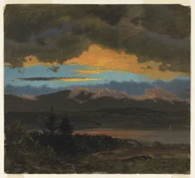 Coucher de soleil sur la vallée de l