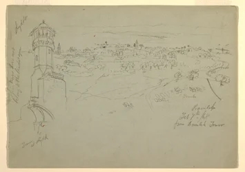 Tour à Lydda, et Ramleh vue de la tour de Ramleh, Palestine [Ramleh, Israël]