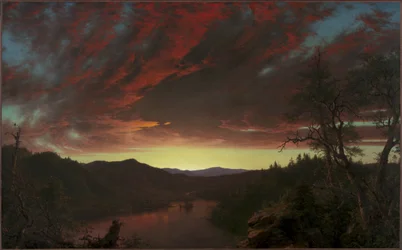 Crépuscule dans la nature