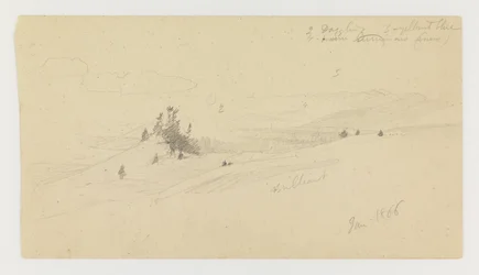 Colline boisée, vallée vallonnée, soleil