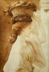 Eucharis : Une fille avec un panier de fruits