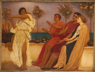 Jeune fille grecque dansant
