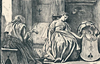 Tessa à la maison. De Romola de George Eliot, 1862-63, 1923