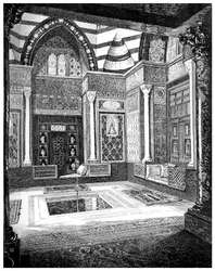 La salle arabe, vers 1880-1882