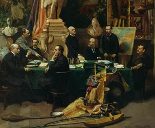 Jules Ferry (1832-1893) accueillant les délégués des colonies en novembre 1892