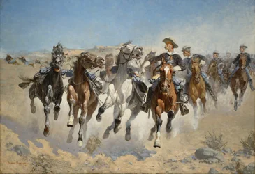 Démonté : Les quatrièmes cavaliers déplaçant les chevaux menés, 1890