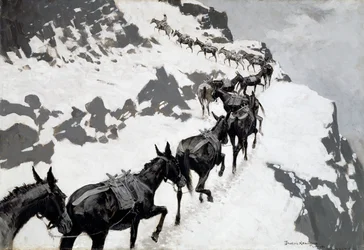 Le convoi de mules (Un train de minerai allant aux mines d