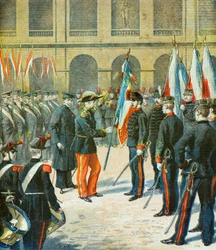 La présentation des drapeaux