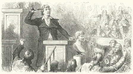Jean-Paul Marat à la tribune de la Convention nationale, 1792