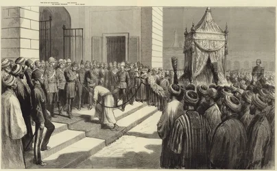 Le Khédive saluant le tapis sacré au Caire avant son envoi à La Mecque