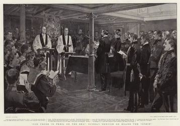 Pour ceux en péril sur la mer, service du dimanche à bord de l