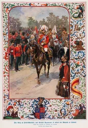 Le roi George V, en tant que maréchal, les régiments britanniques dont Sa Majesté est colonel