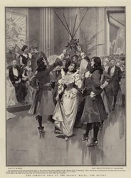 Le bal du carnaval au palais, Malte, le menuet