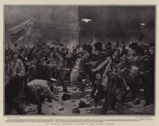 Les émeutes à Bruxelles, une bagarre dans l