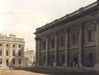 Extérieur de la bibliothèque de Christ Church, Peckwater, illustration de 