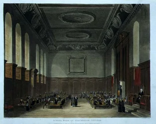 Salle de classe du Collège de Winchester, de 
