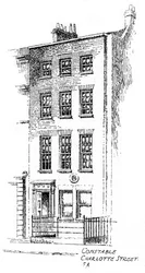 Maison de John Constable, Charlotte Street, Bloomsbury, Londres, 1912
