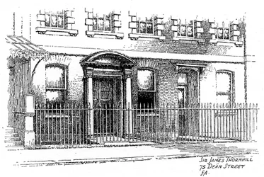 Maison de Sir James Thornhill, 75 Dean Street, Londres, 1912