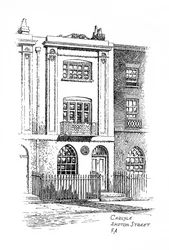 Maison de Thomas Carlyle, Ampton Street, Londres, 1912