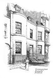 Maison de William Makepeace Thackeray, Kensington, Londres, 1912