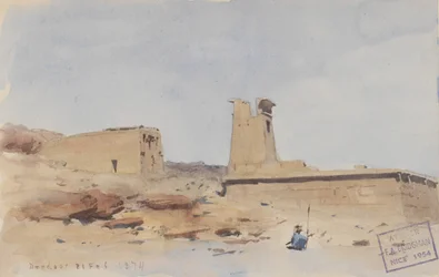 Le temple de Dendur, montrant le pylône et la terrasse