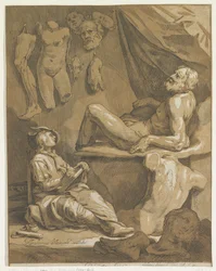 Page de titre pour : Abraham Bloemaert, Oorspronkelyk en vermaard konstryk tekenboek. Deel 1
