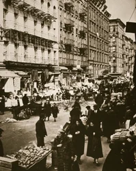 Marché de rue sur Orchard Street, Lower East Side, New York, USA