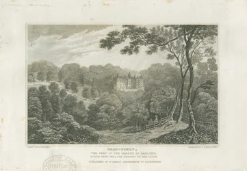 Beaudesert Hall et Parc : gravure, nd [vers 1830]